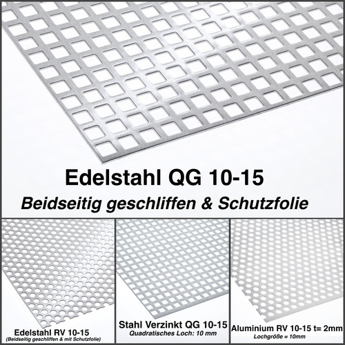 Lochblech alu stahl - lochblech, edelstahl
